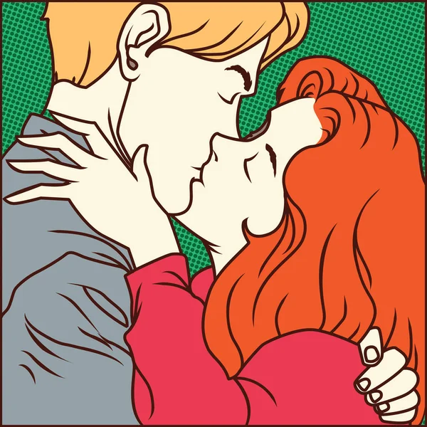 Vector Ilustración Una Pareja Enamorada — Archivo Imágenes Vectoriales