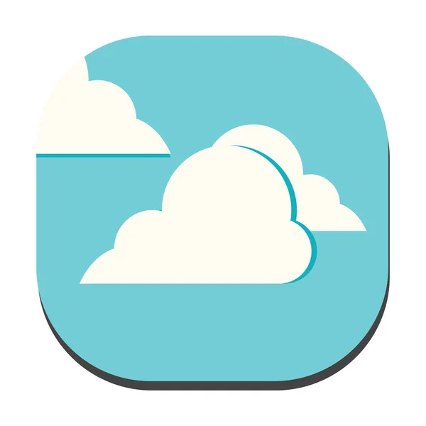 Icono Nube Ilustración Vectorial — Vector de stock