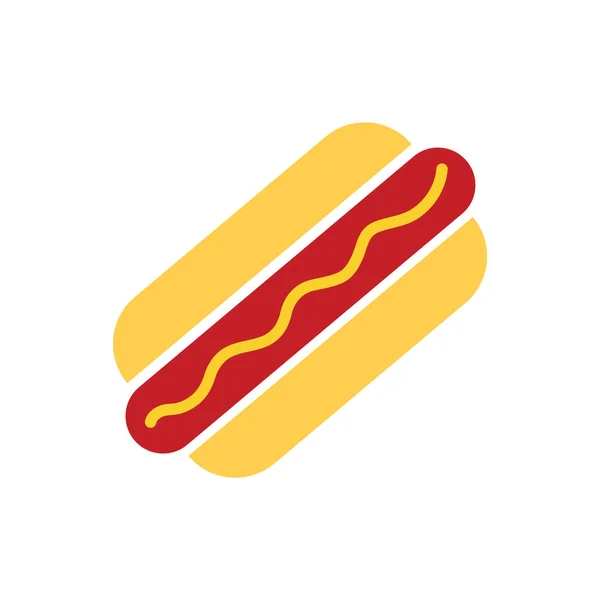 Hot Dog Icon Vektor Illustration — Stockvektor