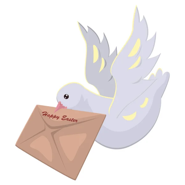 Posta Kutusundaki Bir Kuşun Vektör Çizimi — Stok Vektör