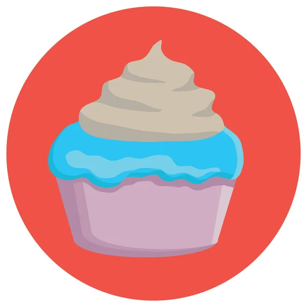 Icono Cupcake Ilustración Vectorial — Archivo Imágenes Vectoriales