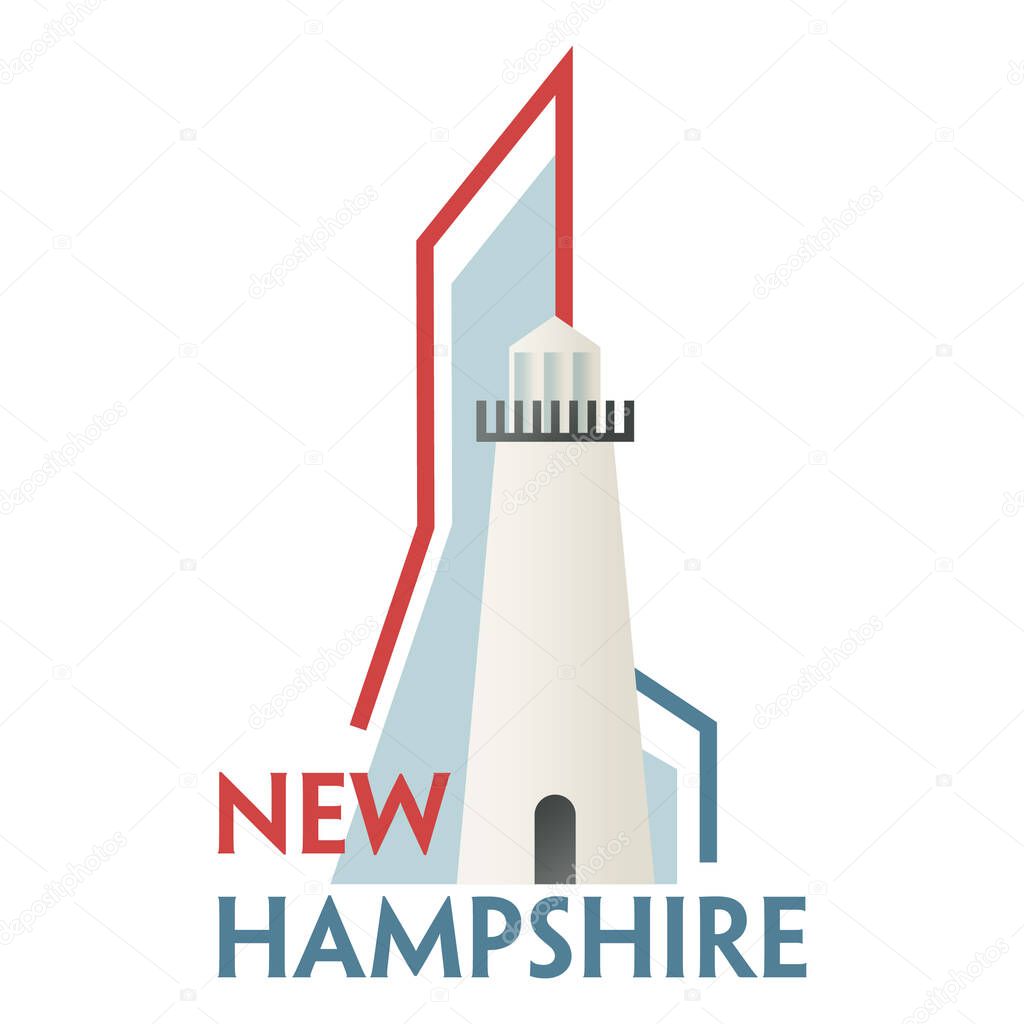 Vector illustration of a new Hampshire state