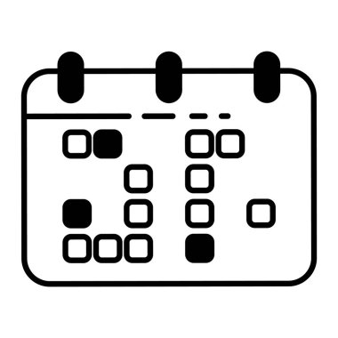 Takvim simgesi vektör illüstrasyonu