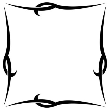 Dövme tasarımının siyah ve beyaz vektör çizimi