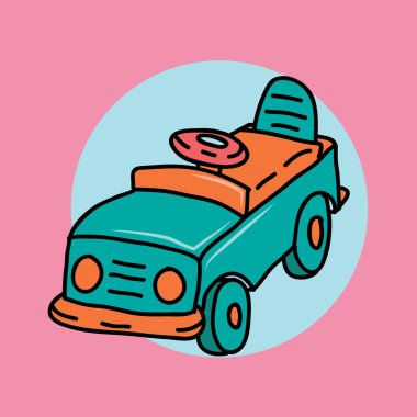 Araba oyuncağı. vektör illüstrasyonu