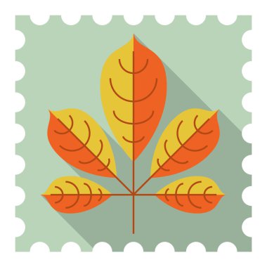 Sonbahar yaprakları ikonu. düz dizayn