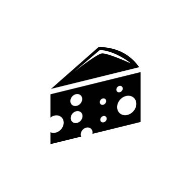 Beyaz arkaplanda peynir simgesi