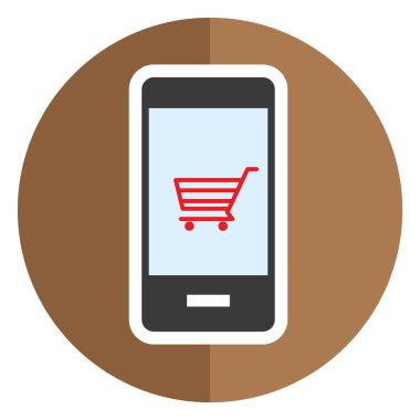 akıllı telefon simgesine sahip cep telefonu