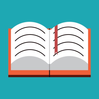 Kitap ikonu, vektör illüstrasyonu. düz tasarım biçimi