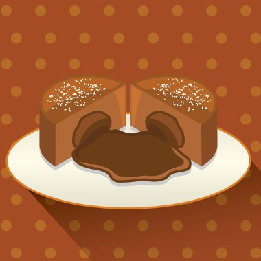 Çikolatalı pastanın vektör çizimi