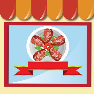 Yiyecek ve içeceğin vektör çizimi