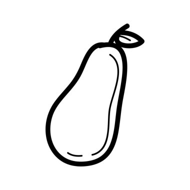 vektör, siyah beyaz patlıcan simgesi