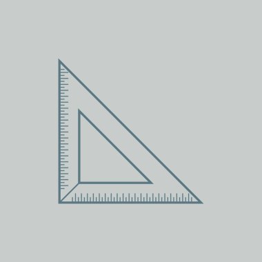 Cetvel simgesi. vektör illüstrasyonu