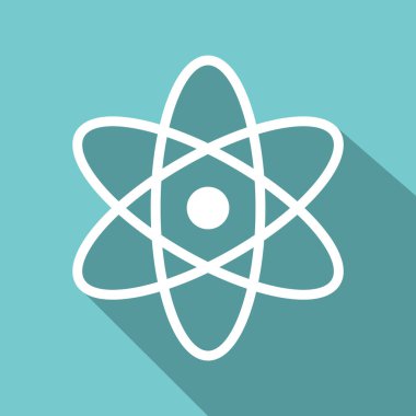 Atom simgesi. düz vektör çizicisi 10 birim