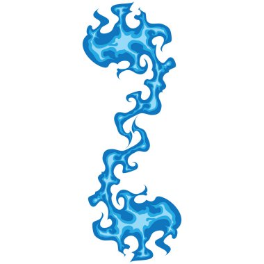 mavi ve beyaz duman dalgaları