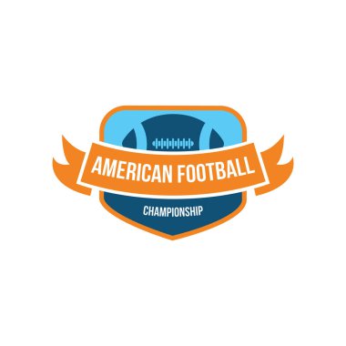 Amerikan futbolu ikonu vektör illüstrasyonu 