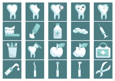 Diş düzlüğü simgesi, vektör illüstrasyonu