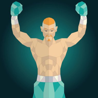 Bir boksörün vektör illüstrasyonu