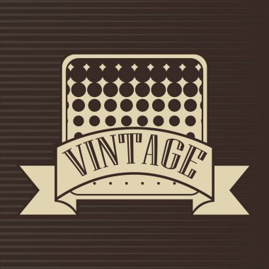 Retro stil tasarım vektör illüstrasyonuna sahip vintage etiket