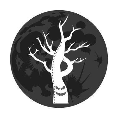 Bir ağaç siluetinin vektör çizimi