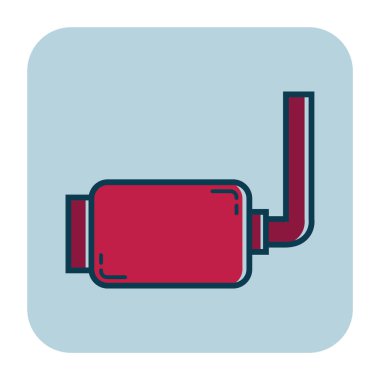 Pil simgesi düz renk şeklinde. vektör illüstrasyonu