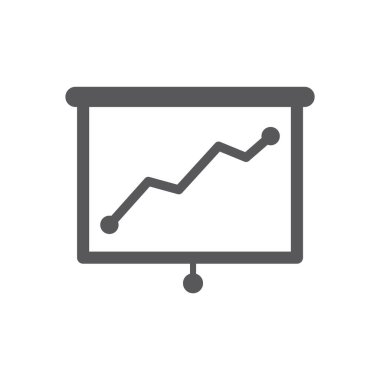 beyaz arkaplanda izole edilmiş siyah çemberdeki grafik simgesi. vektör illüstrasyonu