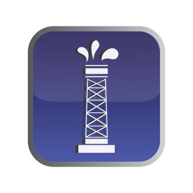 Düğme düz simgesi, vektör illüstrasyonu