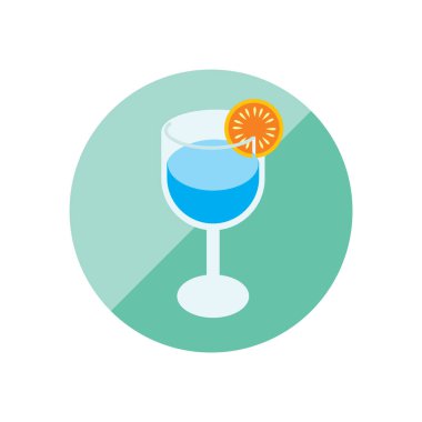 vektör kokteyl simgesi, düz biçim illüstrasyonu