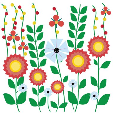 Çiçek arkaplanının vektör çizimi