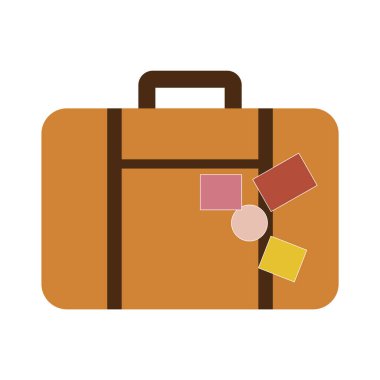 seyahat çantası simgesi vektör illüstrasyon tasarımı