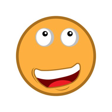 Mutlu yüz ifadesi vektör illüstrasyonu