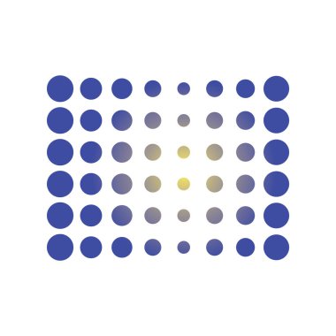 vektör noktalı daire simgesi beyaz arkaplanda izole edildi