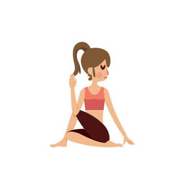 Simge tasarımı ile yoga konsepti, vektör illüstrasyonu 10 eps grafik.