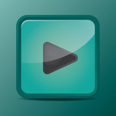video oynatıcı simgesi, vektör illüstrasyonu
