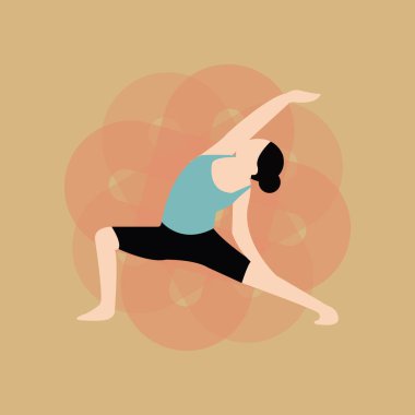 Yoganın yaratıcı vektör illüstrasyonu