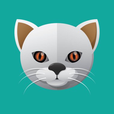 kedi işaret simgesi vektör illüstrasyonu 