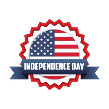 Bir Amerikan bayrağının vektör illüstrasyonu