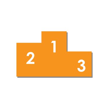 Podyum simgesi, vektör illüstrasyonu