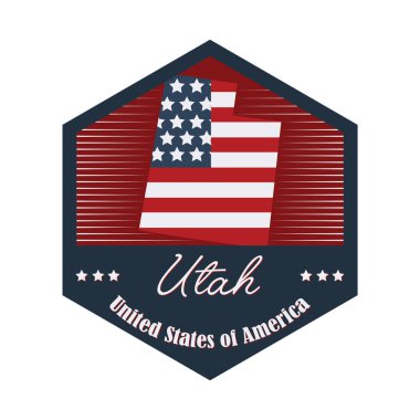 Beyaz arkaplan üzerinde ABD bayrağı tasarımı, vektör illüstrasyonu