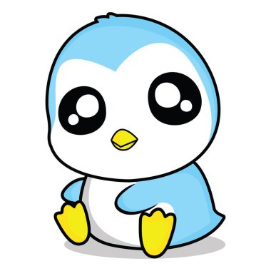 Karda sevimli penguen çizgi filmi