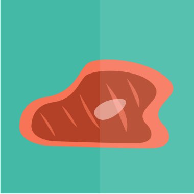 Uzun gölge etli düz simge