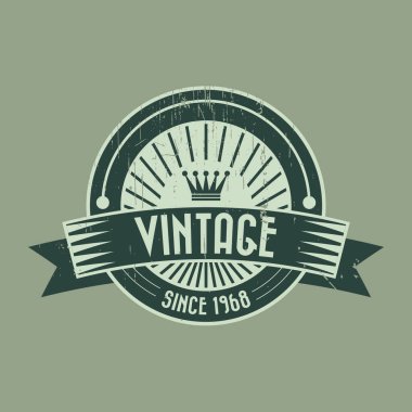 Metin ve etiketli vintage etiket