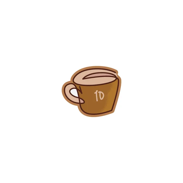 コーヒーカップアイコンベクトルイラスト — ストックベクタ