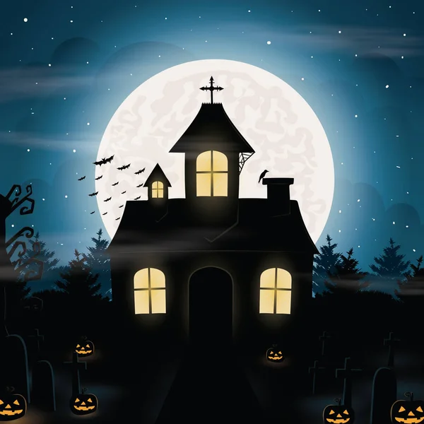 Halloween Holiday Vector Illustration — Stock Vector