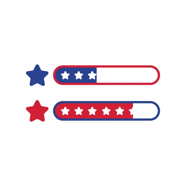 Illustrazione Vettoriale Colorata Tema Americano Con Simboli Nazionali — Vettoriale Stock