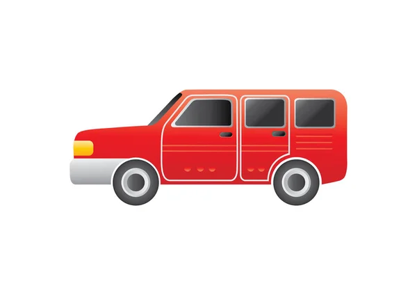 Illustration Vectorielle Camion Rouge — Image vectorielle