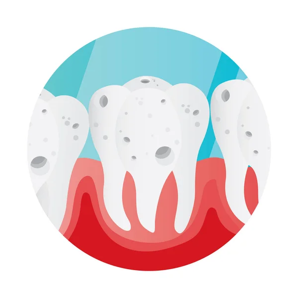 Concepto Cuidado Dental Representado Por Icono Del Diente Ilustración Aislada — Archivo Imágenes Vectoriales