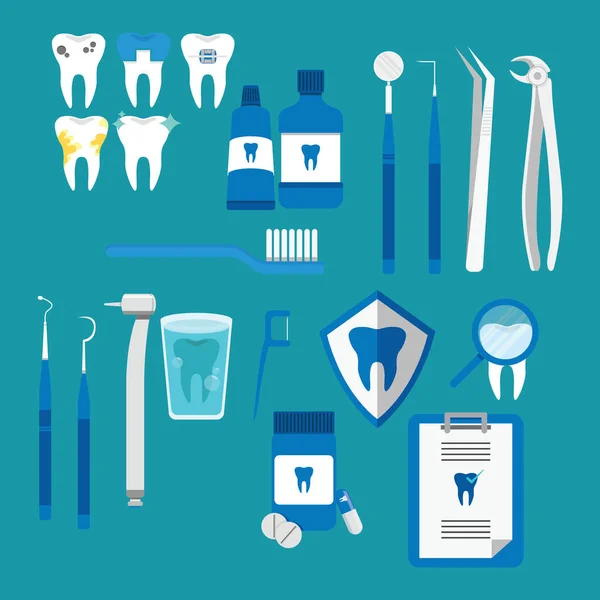 Icono Dental Vector Ilustración — Archivo Imágenes Vectoriales