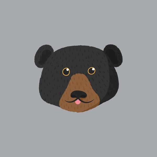 Lindo Panda Con Una Gran Cara — Vector de stock