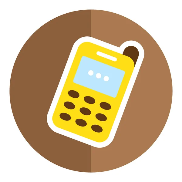 Pictogram Mobiele Telefoon Plat Ontwerp Stijl — Stockvector